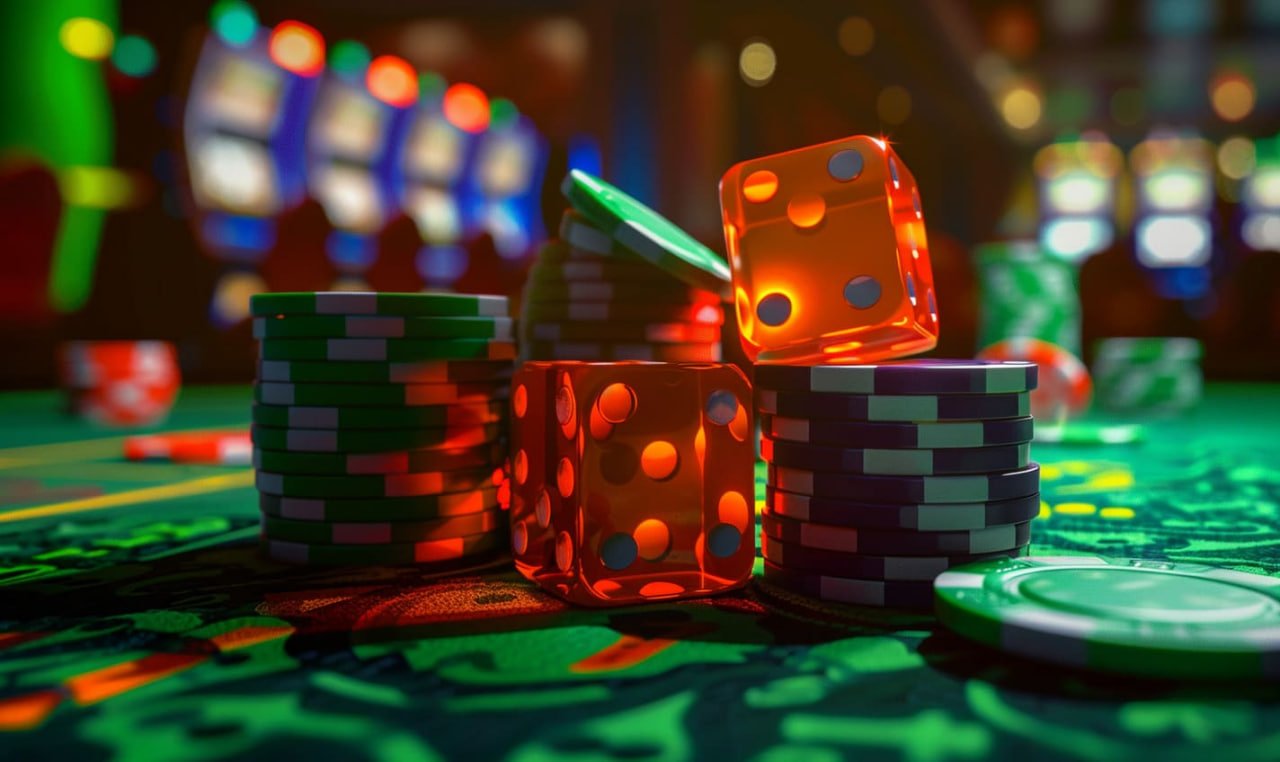 Dice roll in motion